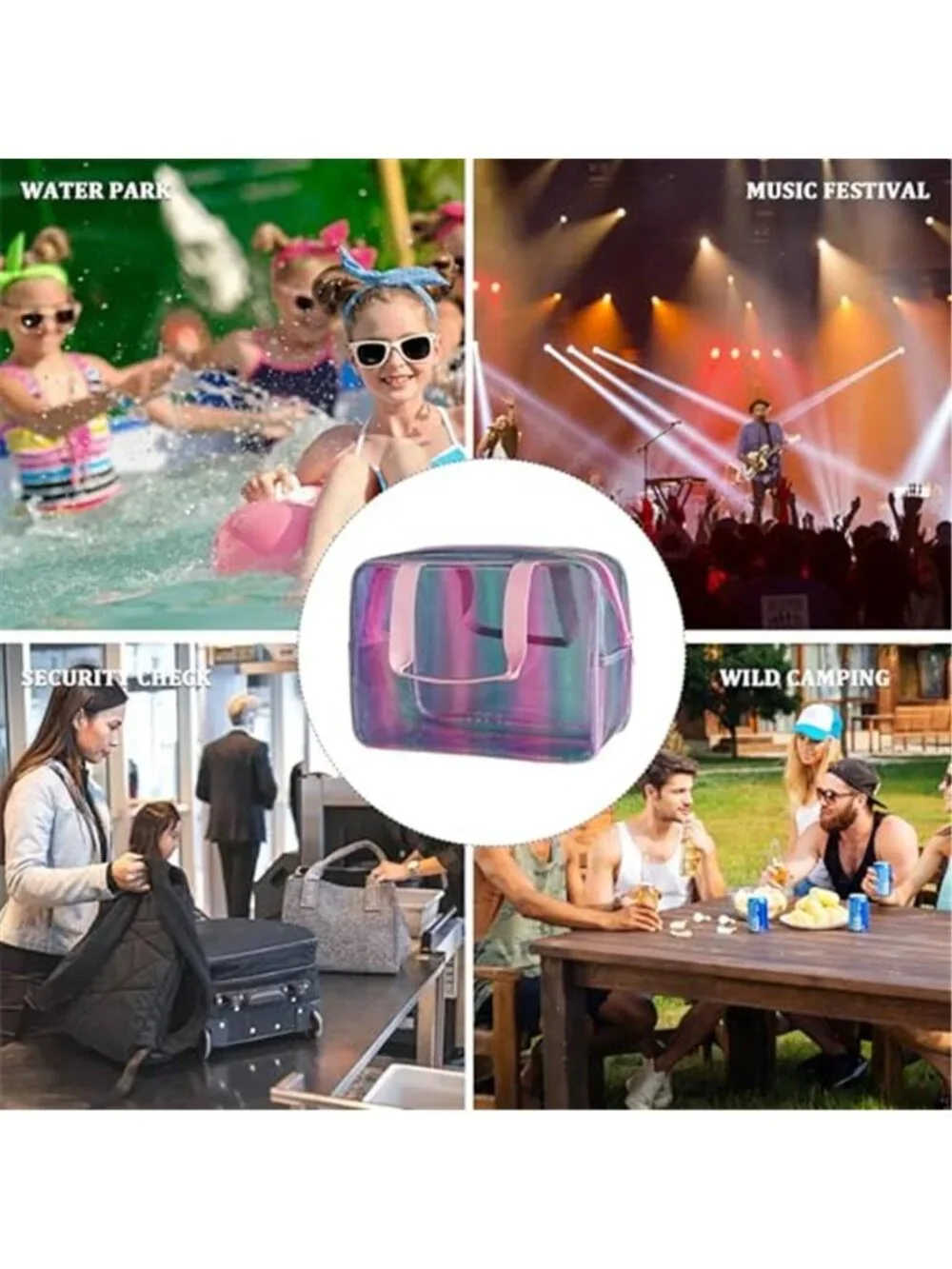 2 Set Waterproof Makeup Bag,11.81 x 5.12 x 8.27 inch 10 x 3.5 x 2inch